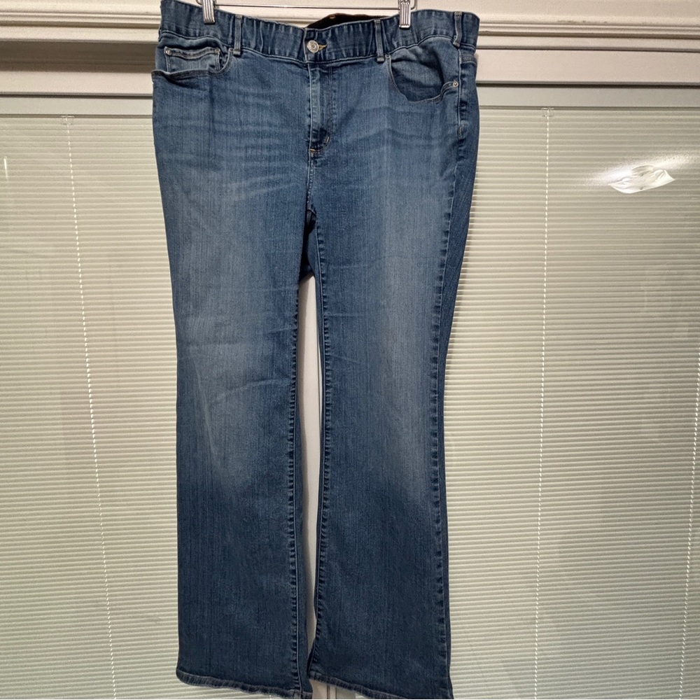 Eddie Bauer Size 20W Womens Curvy Bootcut Comfort Waist Jeans plus size